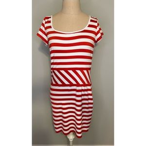 Susanna Monaco Red and White Striped Dress Size Medium